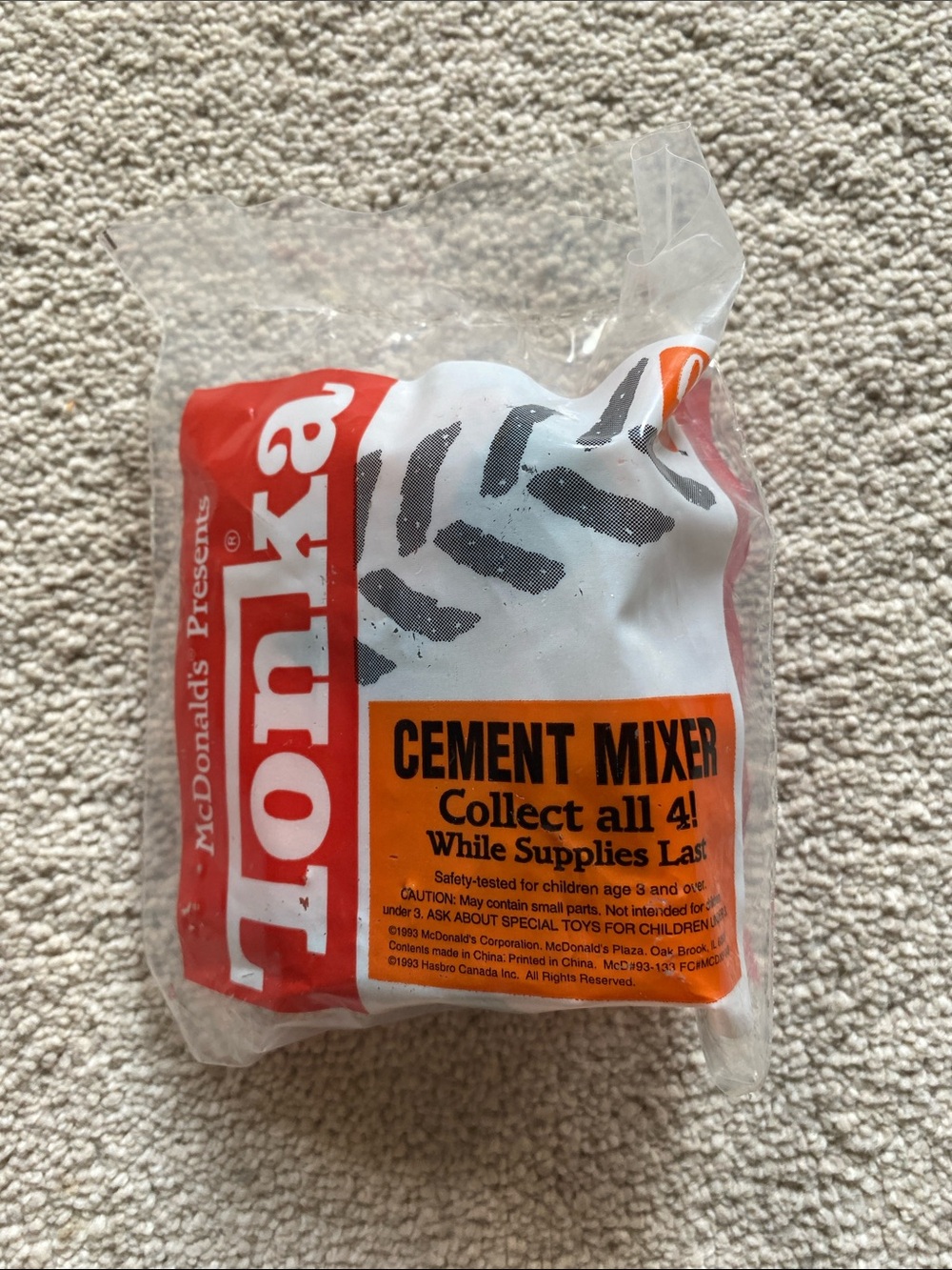 Vintage 1993 McDonald’s Happy Meal Tonka Cement Mixer